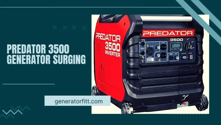 predator 3500 generator surging