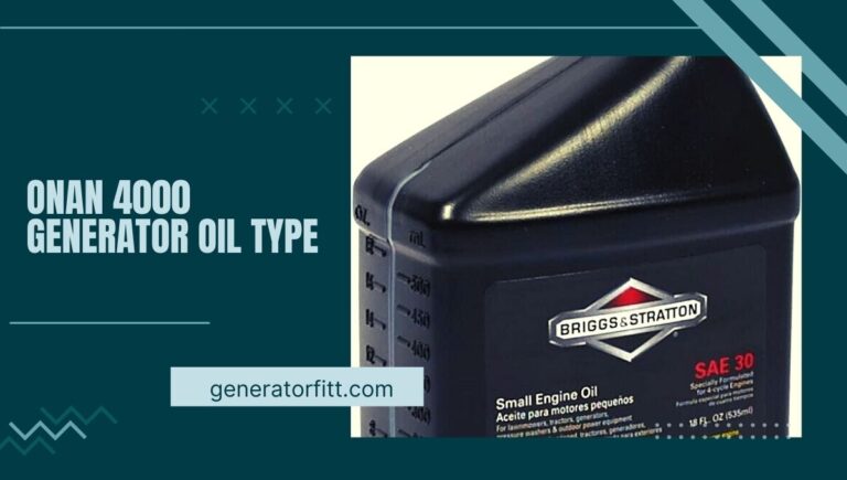 onan 4000 generator oil type