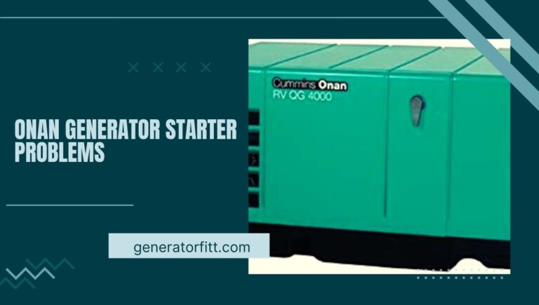 Onan Generator Starter Problems