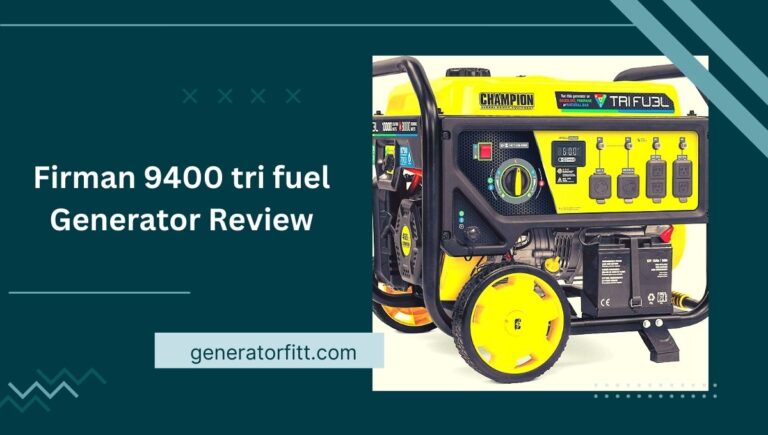 Firman 9400 tri fuel Generator Review