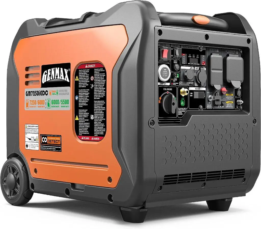 GENMAX Portable Inverter Generator, 7250W Super Quiet Dual Fuel Portable Engine