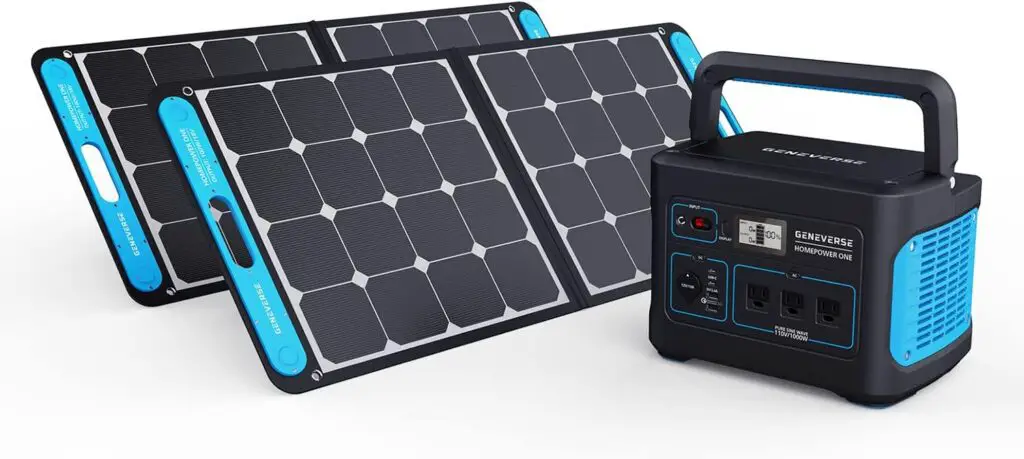 Geneverse 1002Wh (1x2) Solar Generator Bundle: 1X HomePower ONE Portable Power Station