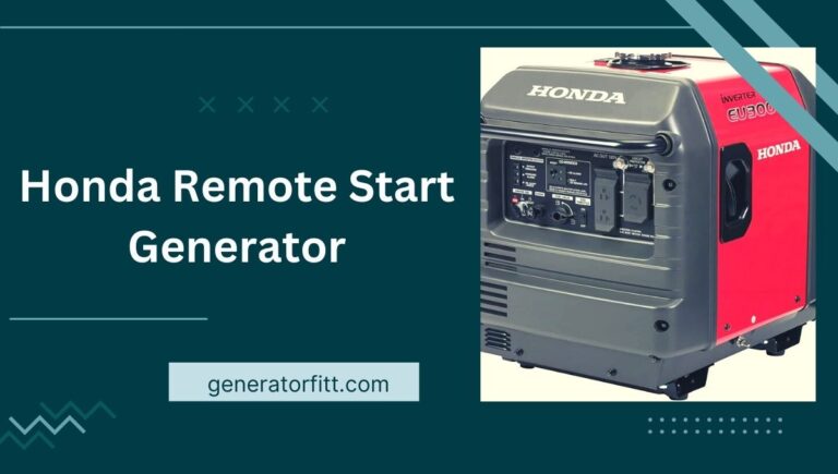 Honda Remote Start Generator (Good For Buying) In 2023