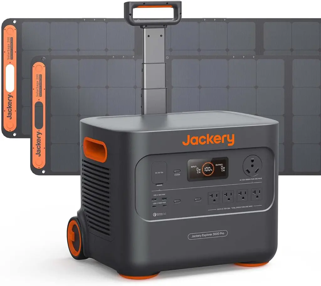 Jackery Solar Generator 3000 PRO 400W, 3024Wh Power Station with 2x200W Solar Panels