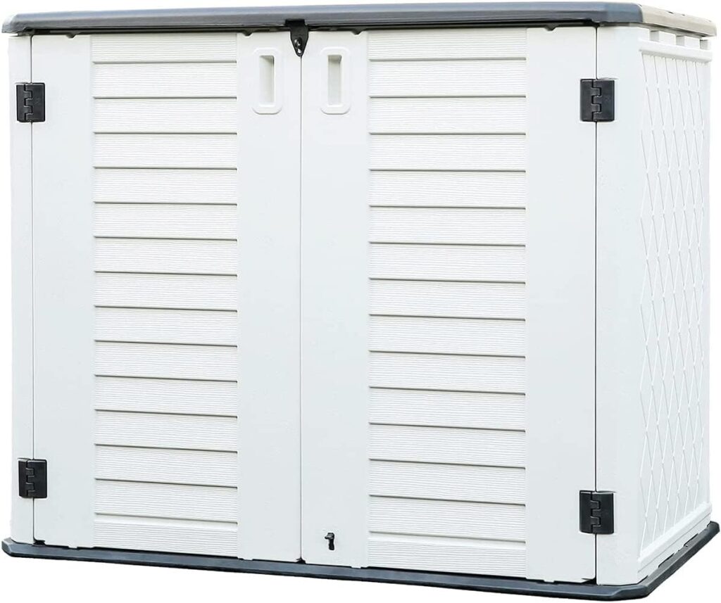 KINYING Outdoor Storage Shed - Horizontal Storage Box Waterproof for Garden