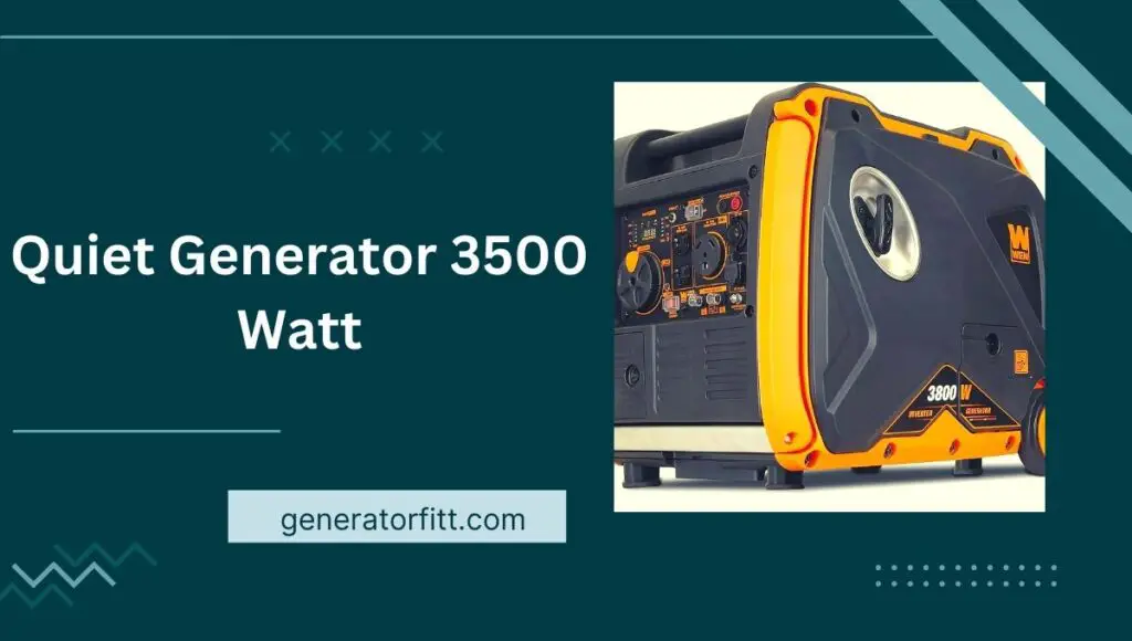 Quiet Generator 3500 Watt