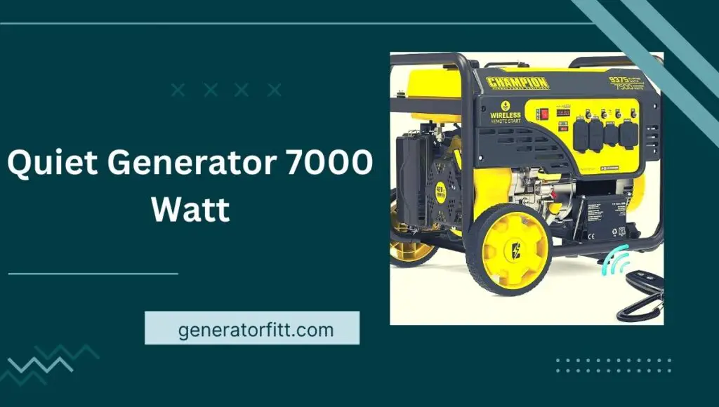 Quiet Generator 7000 Watt