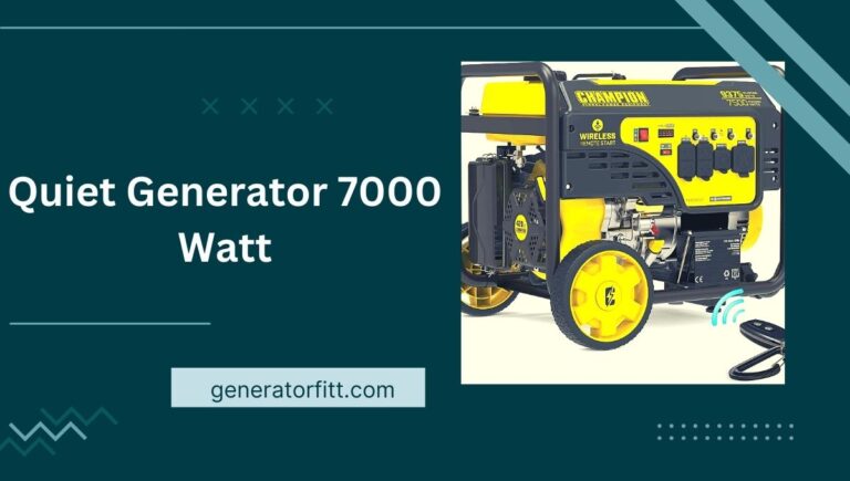 5 Best Quiet Generator 7000 Watt Reviews: (Features) In 2023