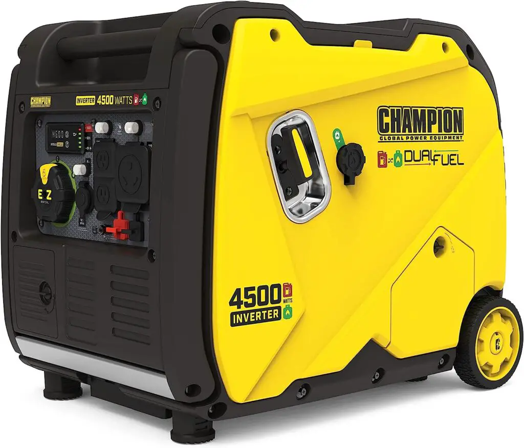 Champion Power Equipment 200988 4500-Watt Dual Fuel RV Ready Portable Inverter Generator