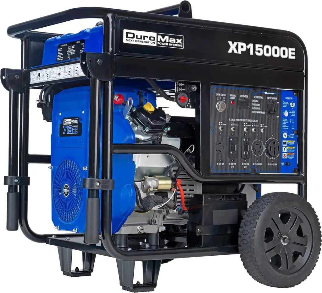 DuroMax XP15000E Gas Powered Portable Generator-15000 Watt Electric Start