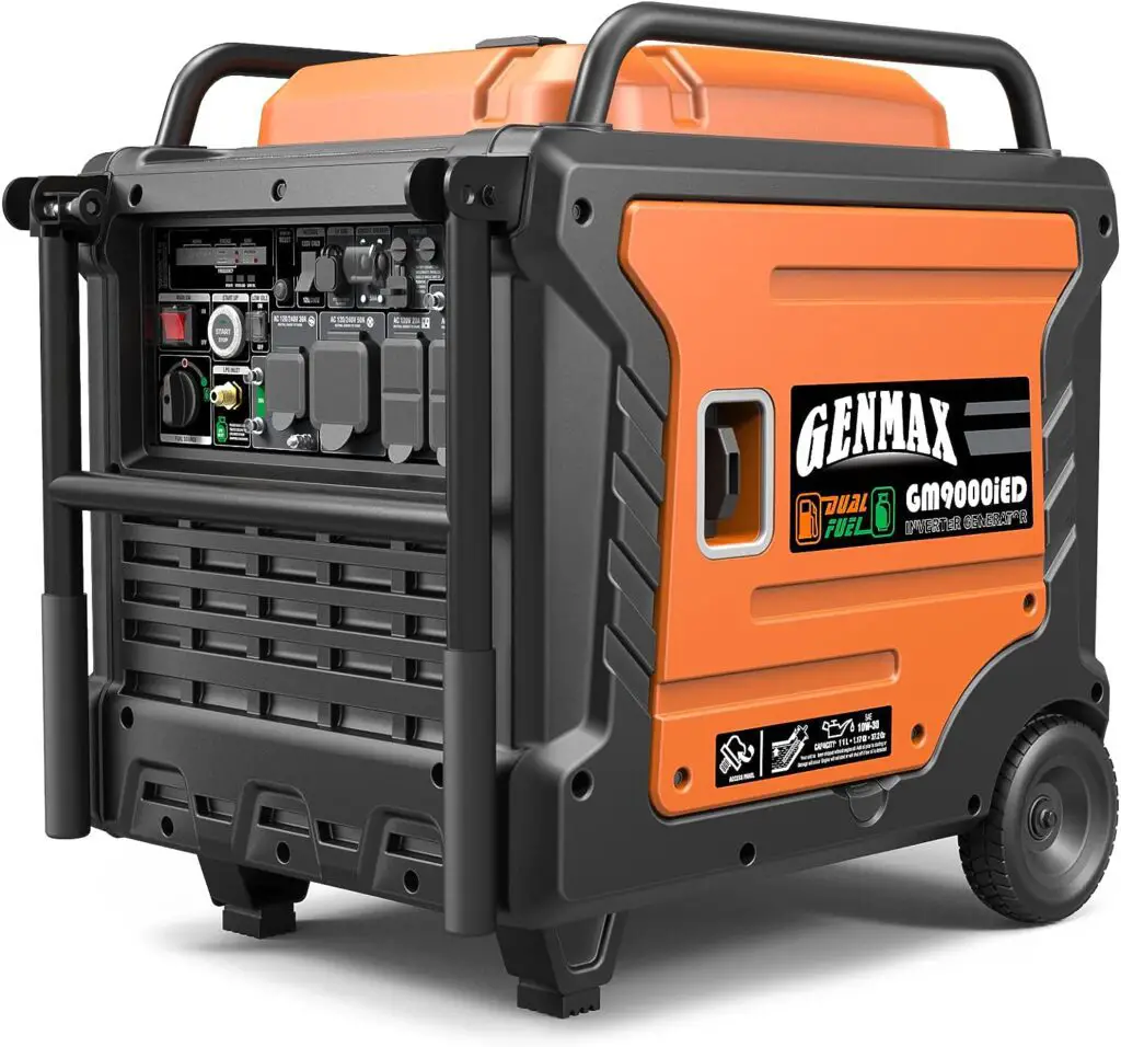 GENMAX Portable Inverter Generator, 9000W Super QuietDual Fuel Portable Engine
